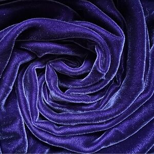 Vintage 90's Purple Velvet Fabric Scrap Leftover Remnants DIY Sewing - 46" x 27"